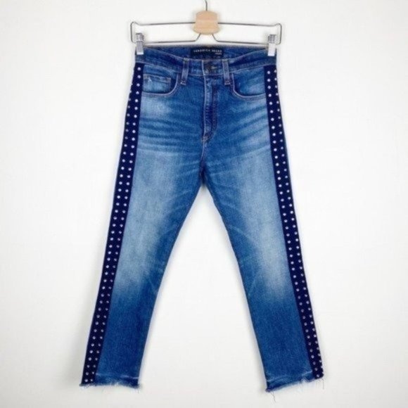 Veronica Beard Ines Cropped Straight Leg Jeans 24 - Picture 1 of 7